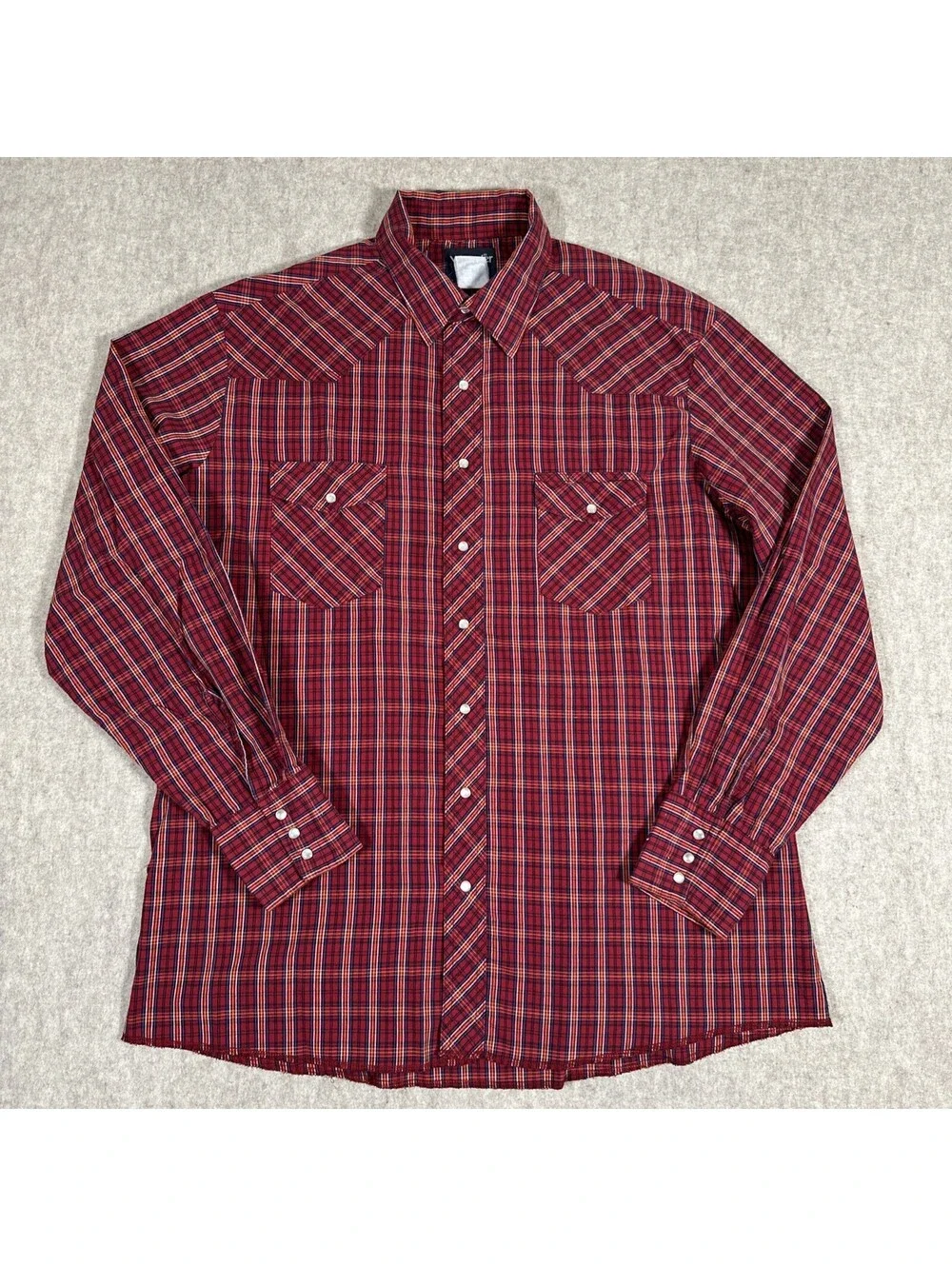 Vintage Wrangler Shirt Men’s XL? Red Southwestern Pearl Snap Cowboy Western